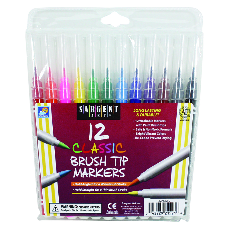 Sar221521-6 12 Count Classic Brush Tip Markers - Pack Of 6