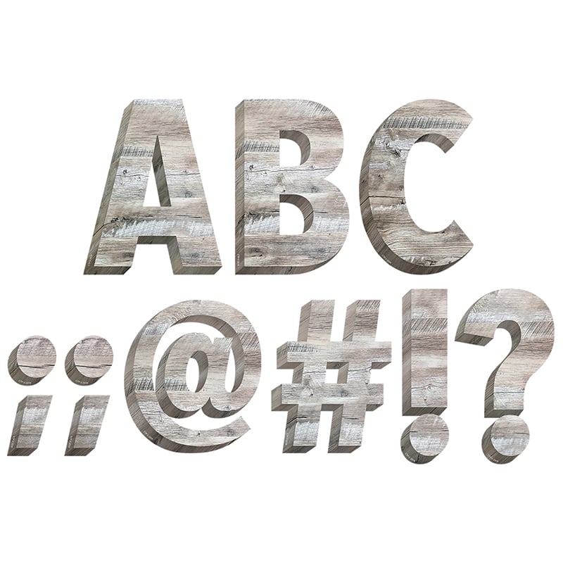 Ctp8162-3 6 In. Rustic Wood Designer Letters - Pack Of 3