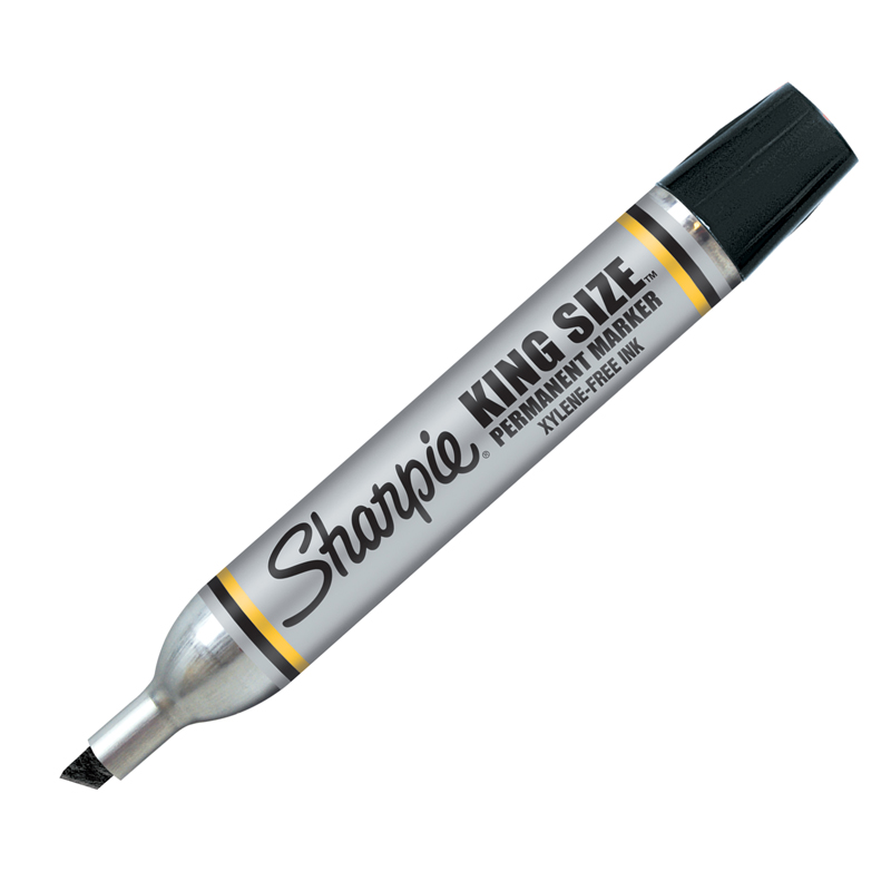 San15001-12 King-size Permanent Markers, Black - 12 Each
