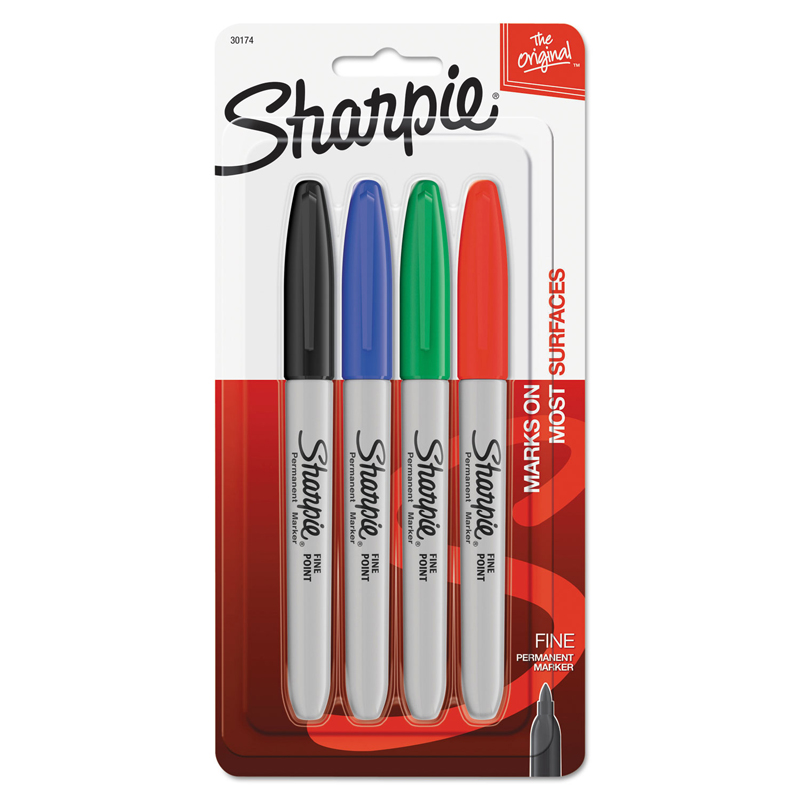 San30174pp-3 Sharpie Fine 4 Color Set Carded - Pack Of 3