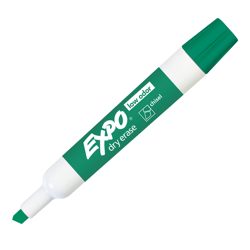 San80004-12 Expo 2 Low Odor Dry Erase Marker Chisel Tip, Green - 12 Each