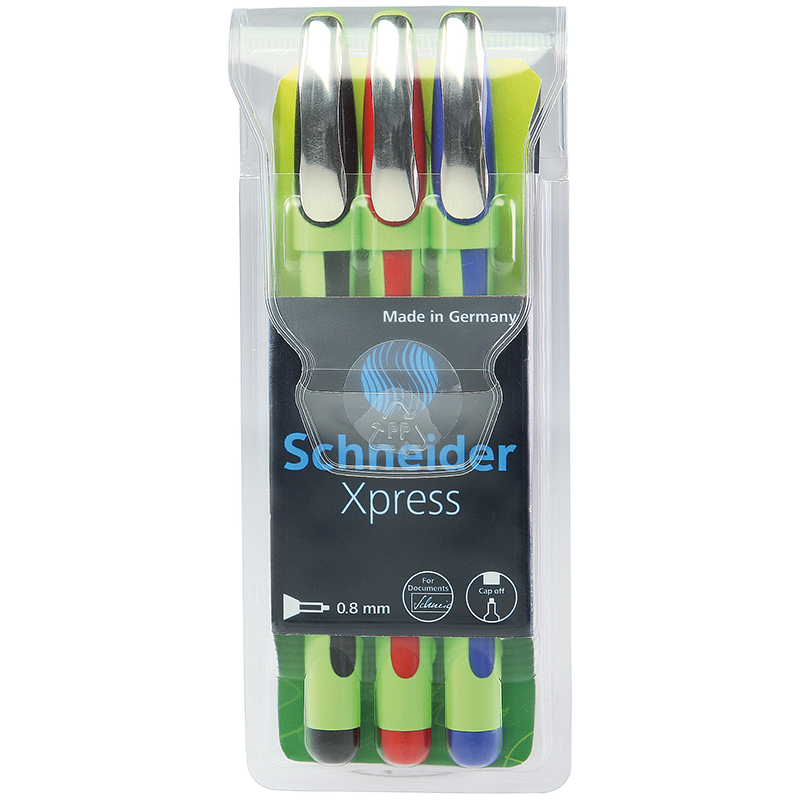 Stw190093-3 Schneider Schneider Xpress Fineliner Fiber Tip Pen, Assorted - 3 Per Pack - Pack Of 3