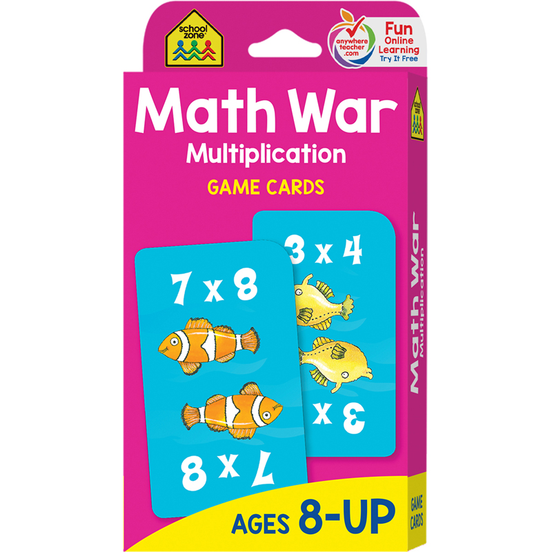 School Zone Publishing Szp05032-6 Math War Multiplication Game Cards - 6 Each