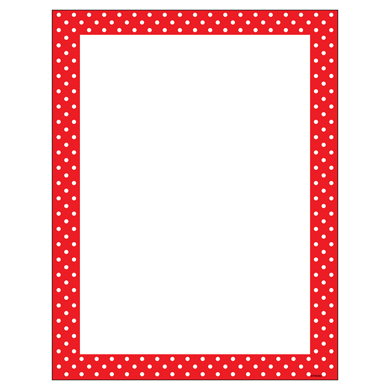 T-11426-6 Polka Dots Red Terrific Papers - Pack Of 6