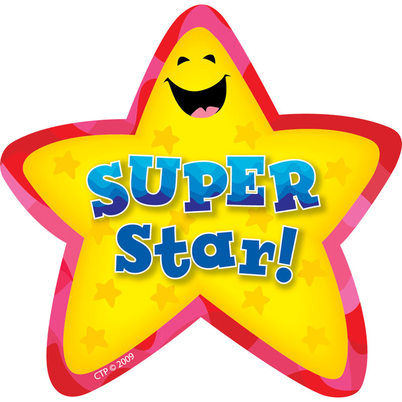 Ctp1070-6 Star Badges Super Star - 36 Per Pack - Pack Of 6