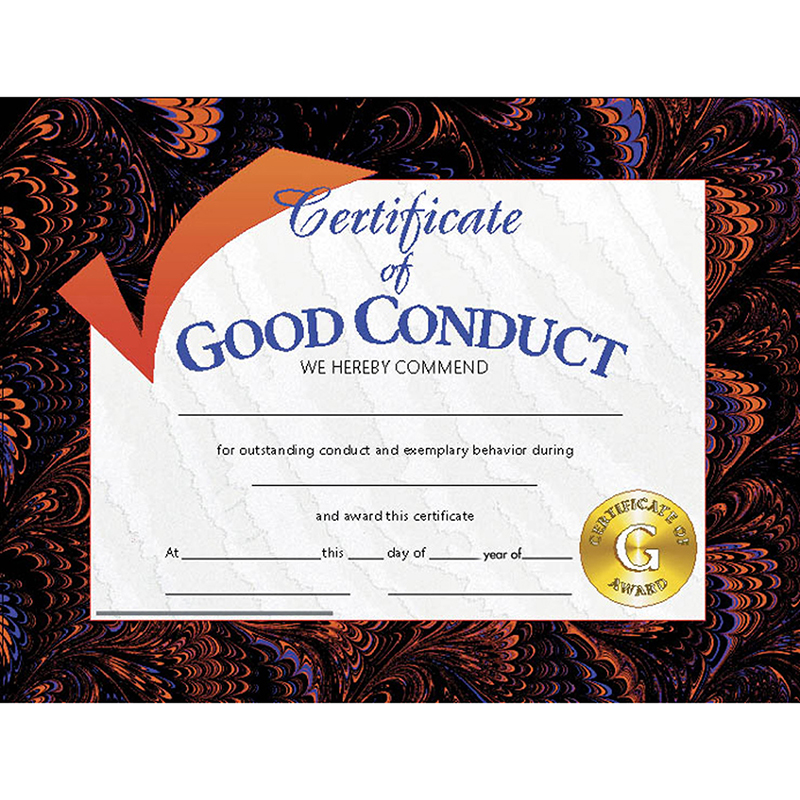 H-va587-3 Hayes Certificates Good Conduct, 8.5 X 11 In. - 30 Per Pack - Pack Of 3
