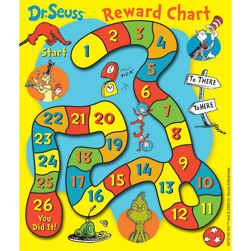 Eu-837013-3 Dr Seuss Game Mini Reward Charts - Pack Of 3