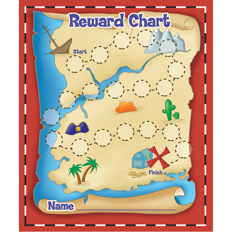 Eu-837016-3 Treasure Hunt Mini Reward Charts - Pack Of 3