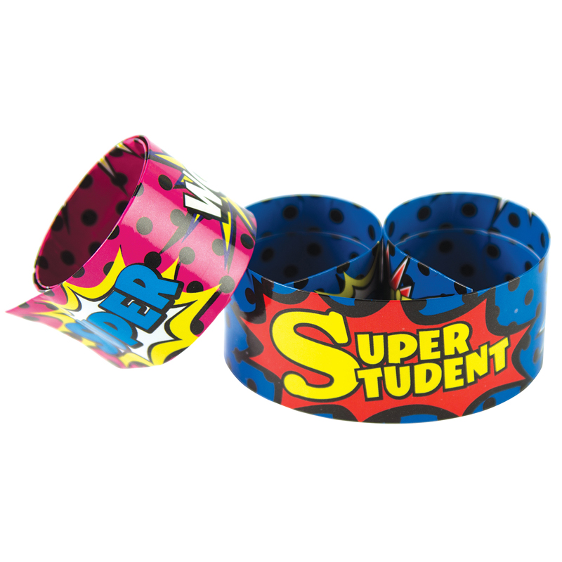 UPC 194629030491 product image for TCR20664-6 Slap Bracelets Superhero Super Student - Pack of 6 | upcitemdb.com
