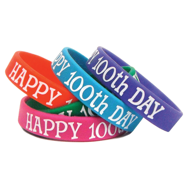 UPC 194629030606 product image for TCR6568-6 Happy 100th Day Wristbands - 10 Per Pack - Pack of 6 | upcitemdb.com