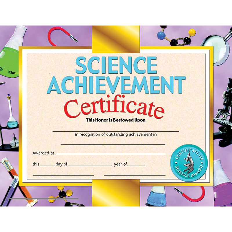 H-va671-3 Hayes Science Achievement Certificate Inkjet Laser, 8.5 X 11 In. - 30 Per Pack - Pack Of 3