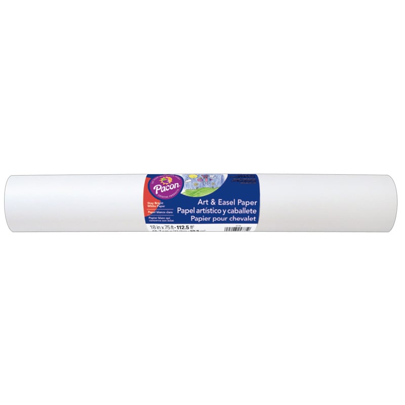 Pacon Pac4775-3 18 X 75 In. Easel Roll Super Value, White - 3 Roll
