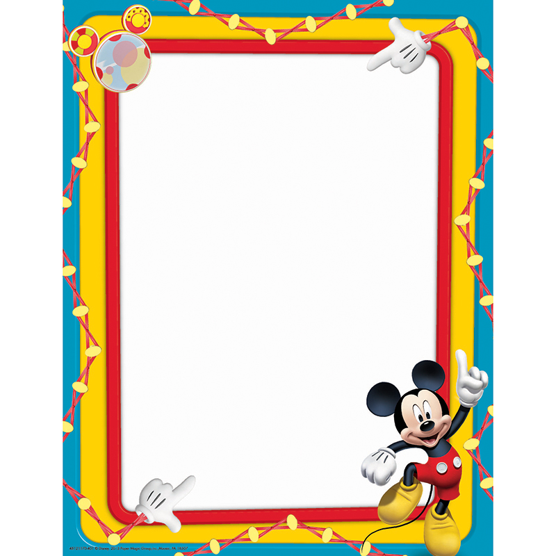 Eu-812117-3 Mickey Mouse Clubhouse Primary Colors Computer Paper - Pack Of 3