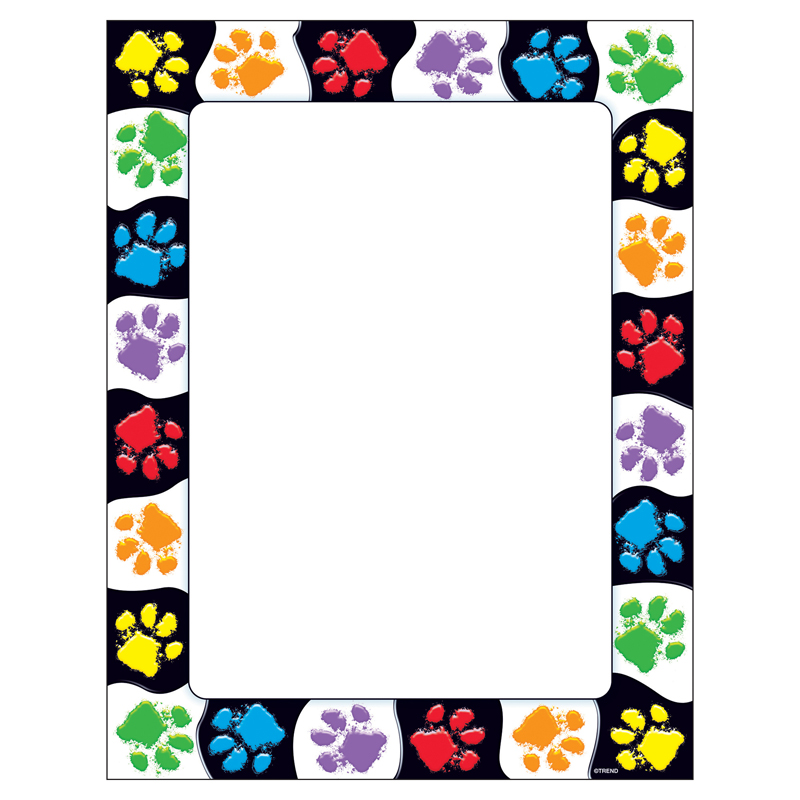 T-11419-6 Paw Prints Terrific Papers - Pack Of 6
