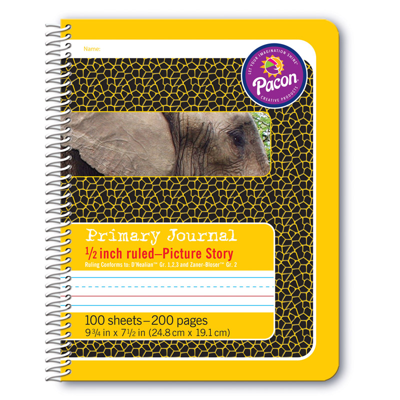Pacon Pac2430-6 Primary Journal 0.5 In. Ruled Picture Story Spiral Bound - 6 Each
