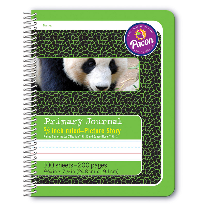 Pacon Pac2434-6 Primary Journal 0.625 In. Ruled Picture Story Spiral Bound - 6 Each