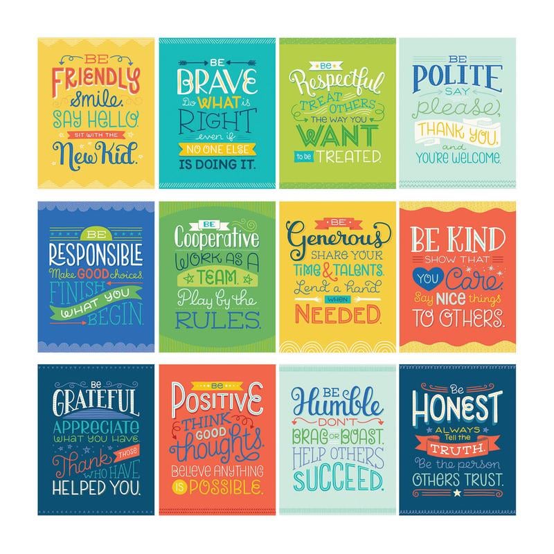 UPC 044222280062 product image for Carson Dellosa CD-106010 Mini Posters Positive Character Traits | upcitemdb.com