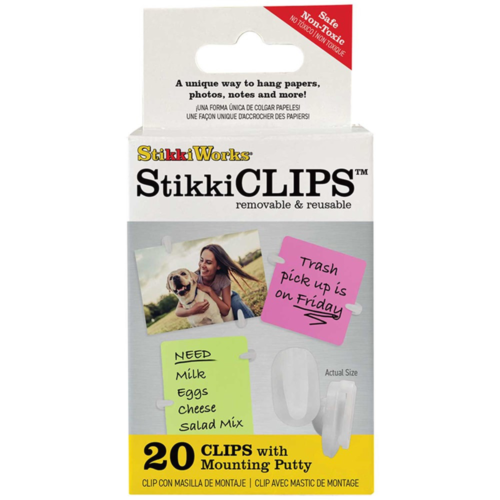 FPC Stikki Clips with Mountng Putty - Pack of 6