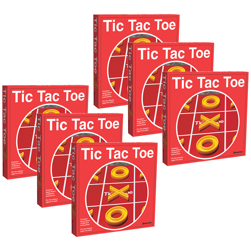 UPC 194629125036 product image for PRE150512-6 Tic Tac Toe Board Game, Multi Color - Case of 6 | upcitemdb.com