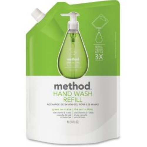 Method Products Mth00651ct Gel Hand Wash Refill, 34 Oz., Plastic Pouch Green Tea & Aloe