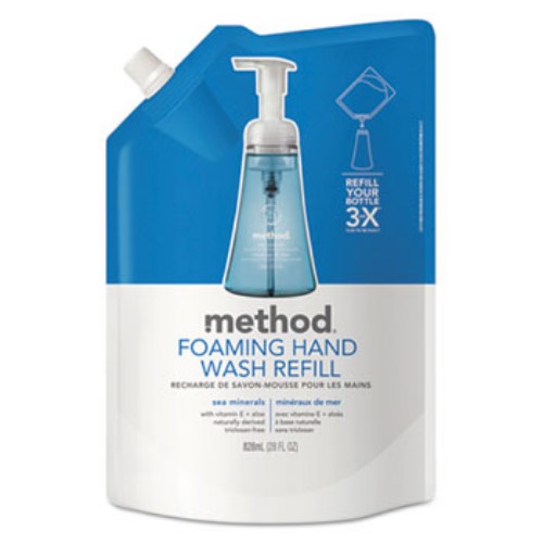 Method Products Mth00667ct Foaming Hand Wash Refill, 28 Oz., Pouch Sea Minerals