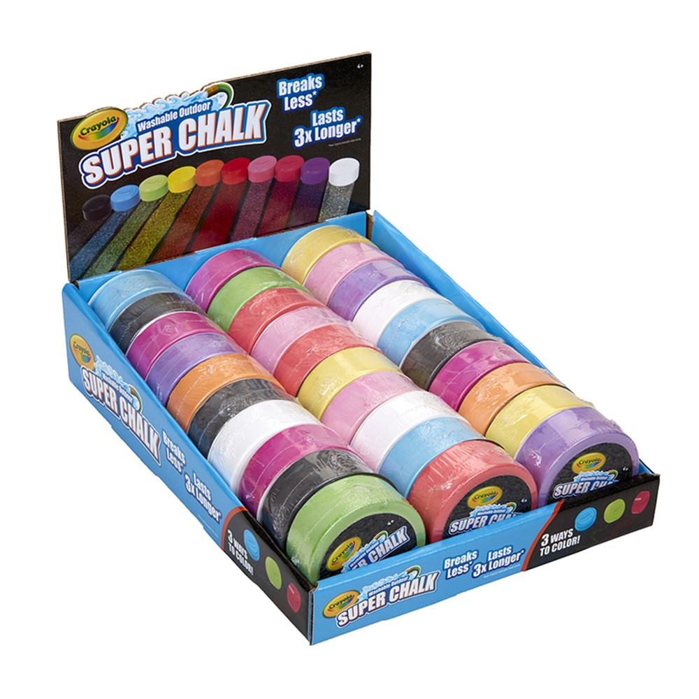 UPC 071662216689 product image for Crayola BIN511668 Washable Super Chalk Tray - 30 Count | upcitemdb.com