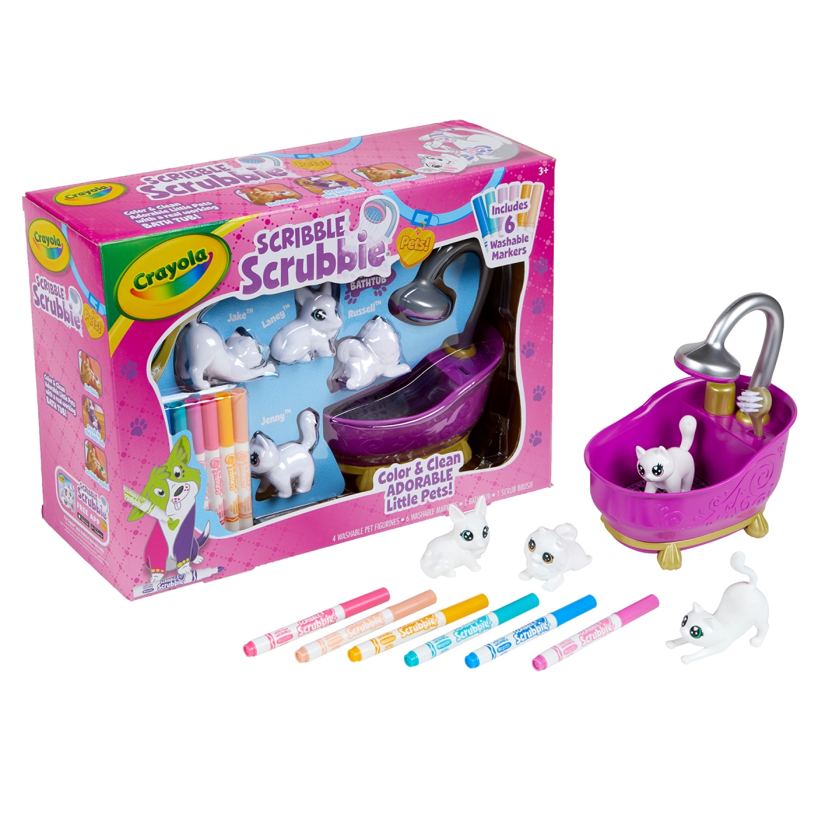 Crayola BIN747442 Scribble Scrubbie Pets Bathtub