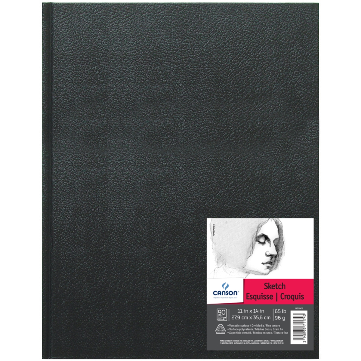 MCX100510419 11 x 14 in. Artist Series Sketch Art Book, Black Cover Hardbound