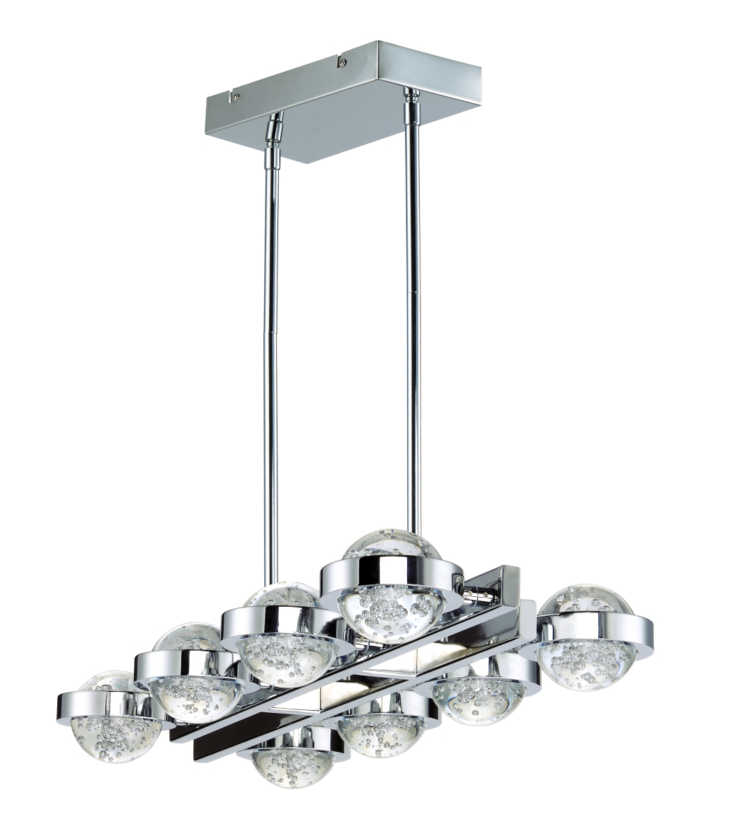 Cosmo Led 30 In. Polished Chrome Linear Pendant Ceiling Light