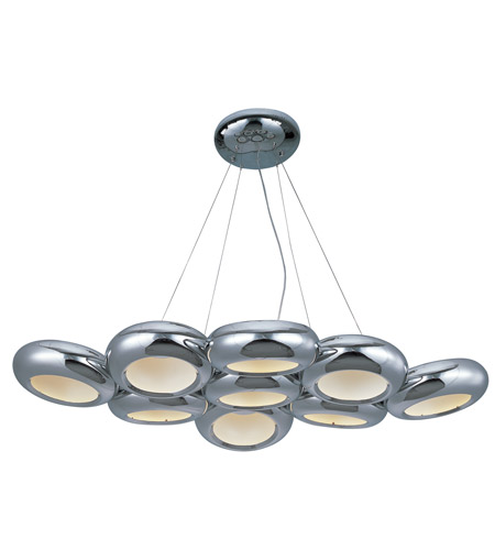 Donuts Led Polished Chrome Chandelier Ceiling Light, 29 In.