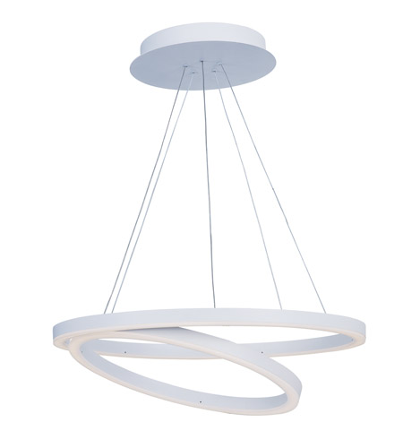 E22847-mw Cirque Led Matte White Pendant Ceiling Light, 24 In.