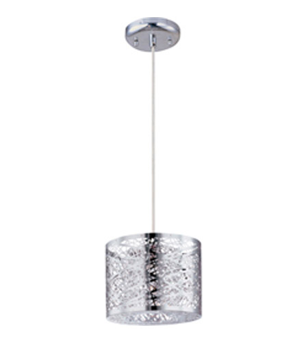 E21306-10pc-bul Inca Led Polished Chrome Flush Mount Ceiling Light In With Bulb, Clear & White - 8in.