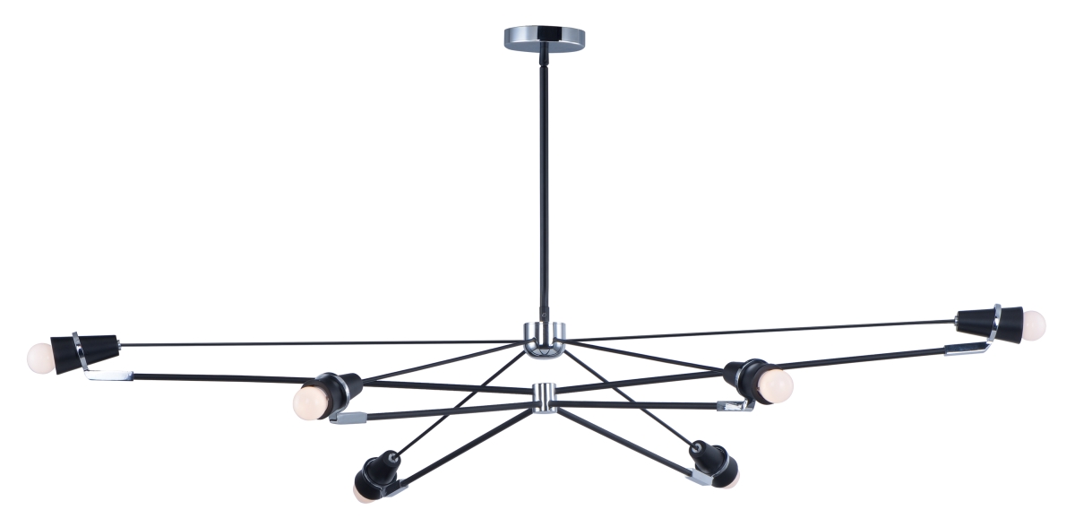 Bounce Led 41 In. Black And Polished Chrome Pendant Ceiling Light