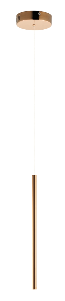 E10002-rg Flute Led 1 In. Rose Gold Mini Pendant Ceiling Light