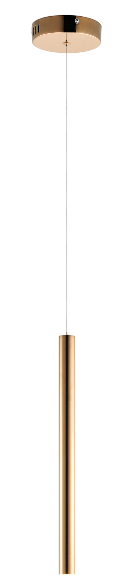 E10004-rg Flute Led 2 In. Rose Gold Mini Pendant Ceiling Light