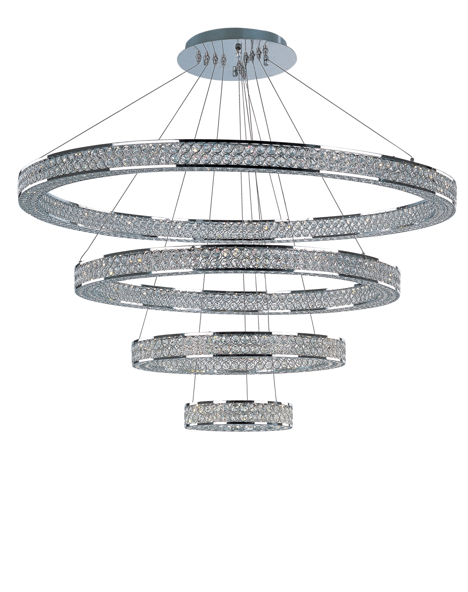39778bcpc 2.25 In. Eternity Led 4 Tier 40 In. Chandelier - Polished Chrome