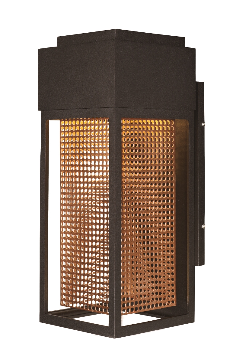 16.5 In. Townhouse Led Outdoor Wall Sconce - Galaxy Bronze & Rose Gold