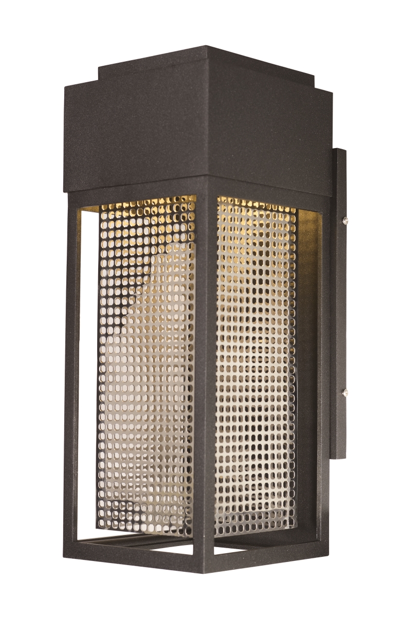 16.5 In. Townhouse Led Outdoor Wall Sconce - Galaxy Black & Stainless Steel