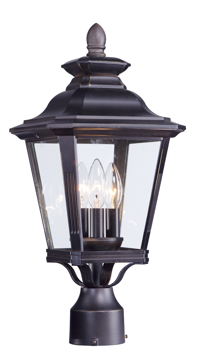 1130clbz 19.5 In. Knoxville 3 Light Outdoor Post - Bronze