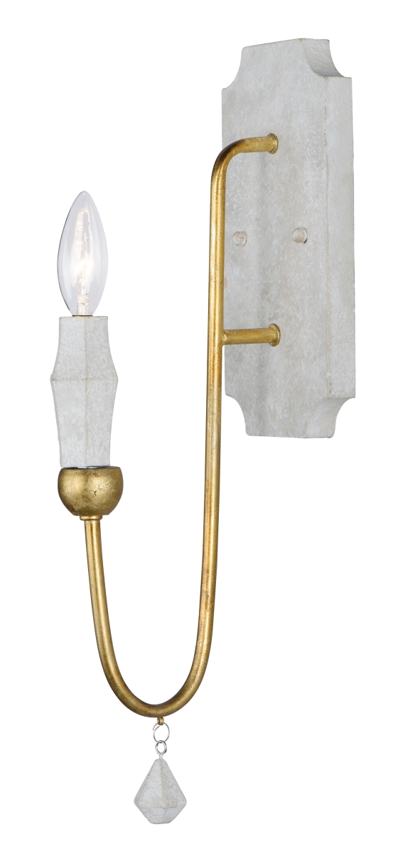 22432cstgl Claymore 1-light Wall Sconce, Claystone & Gold Leaf