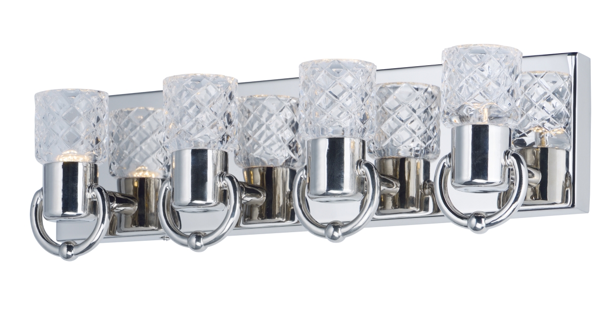 Crystol 4-light Led Wall Sconce, Polished Nickel