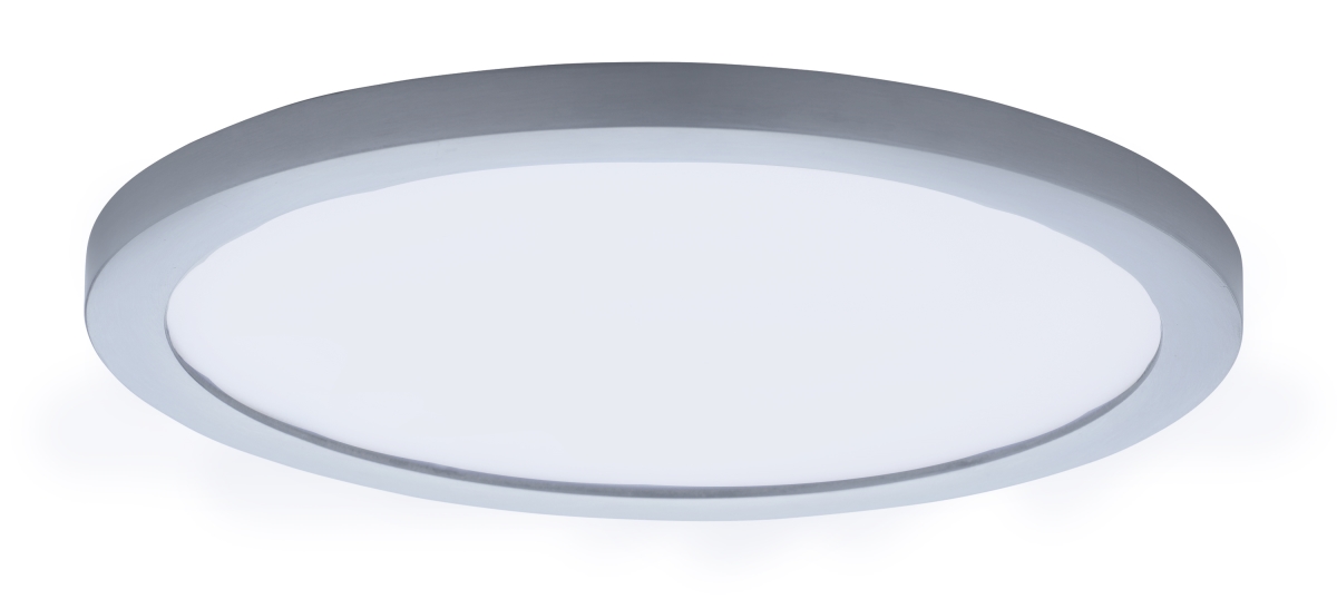 10 In. Wafer Led Recessed Wall Flush Mount, Satin Nickel