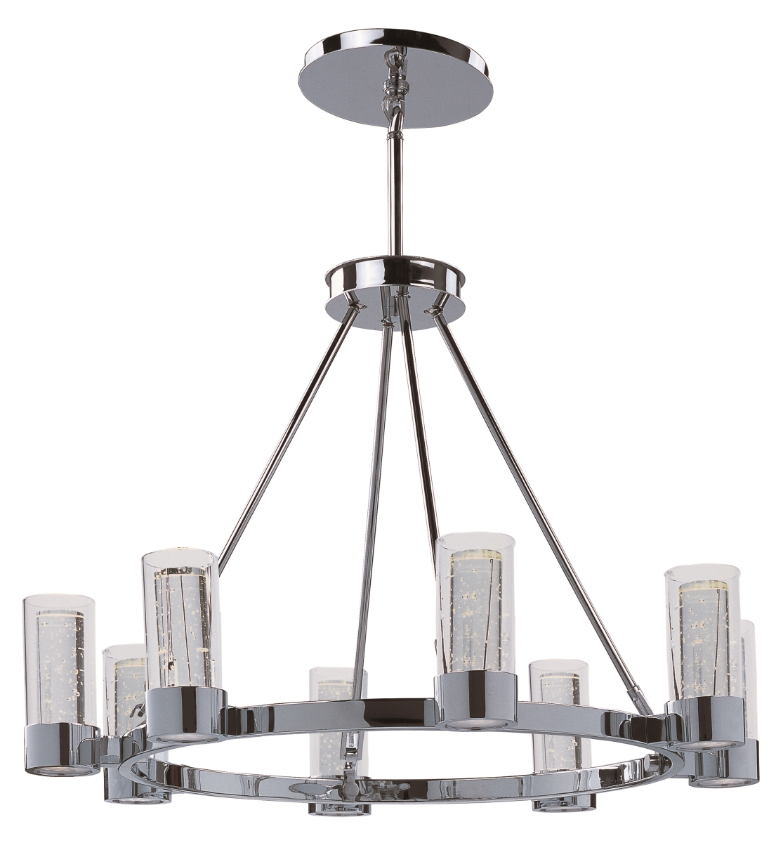 20909clpc 20.5 X 32 In. Sync Led 8-light Ring Chandelier, Polished Chrome