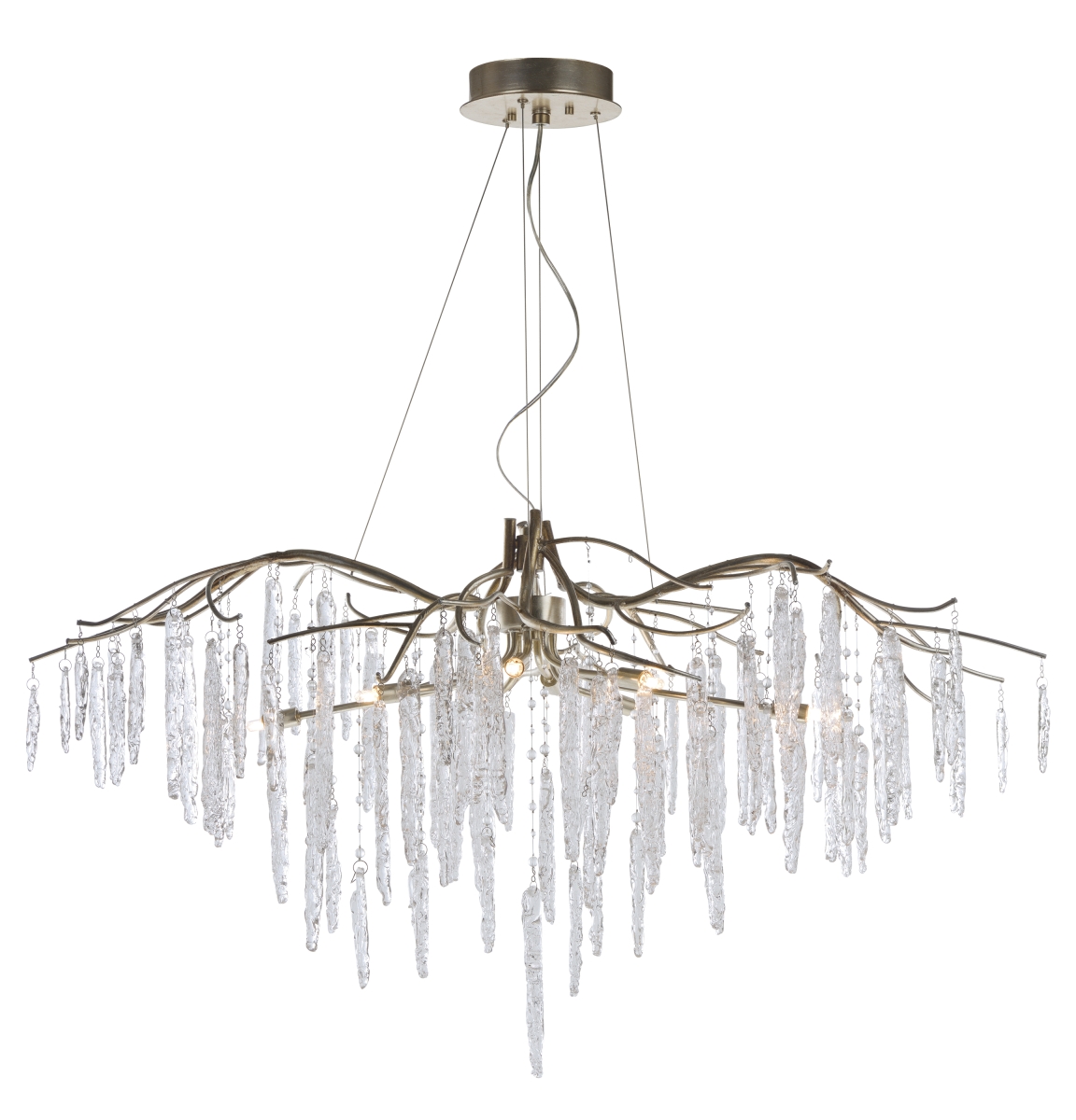 26286icsg Willow 8 Light Chandelier, Silver Gold