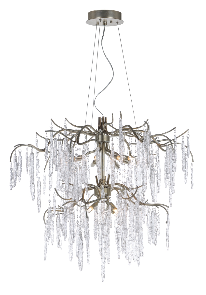 26288icsg Willow 12-light Chandelier, Silver Gold