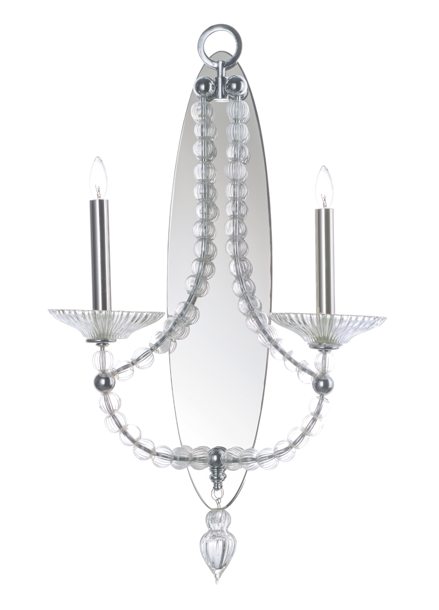 30002clpn 25.75 X 14.75 In. Paris 2-light Wall Sconce, Polished Nickel