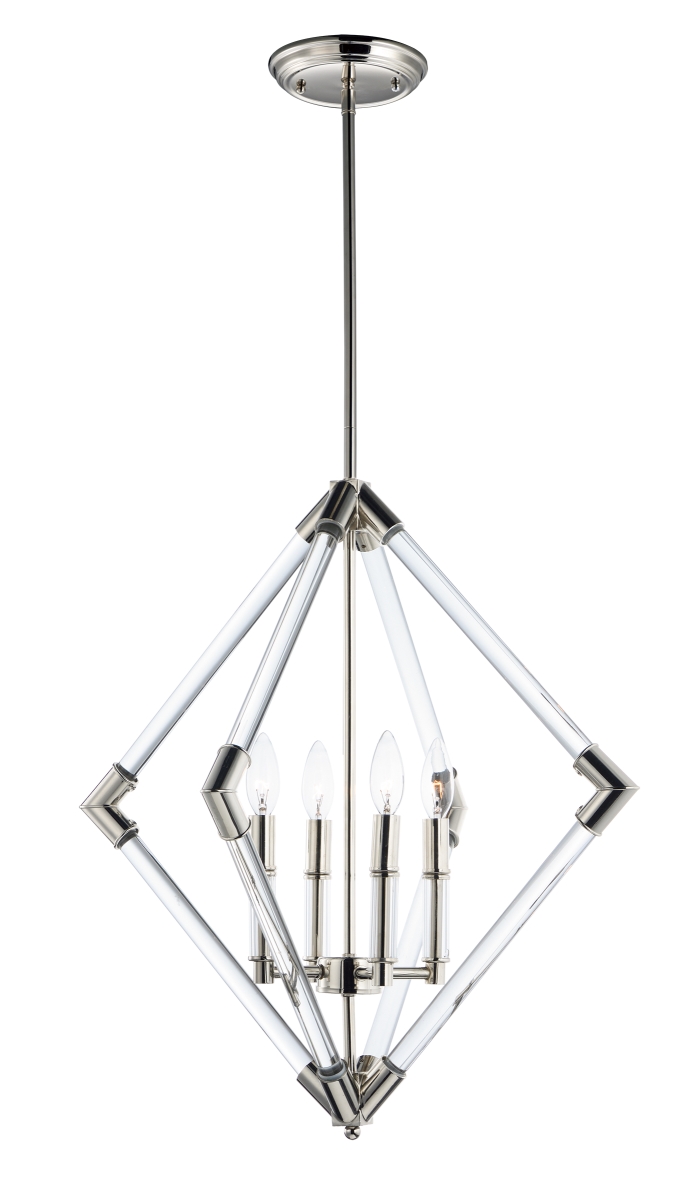 16104clpn 23.5 In. Lucent 4-light Pendant Ceiling Light, Polished Nickel