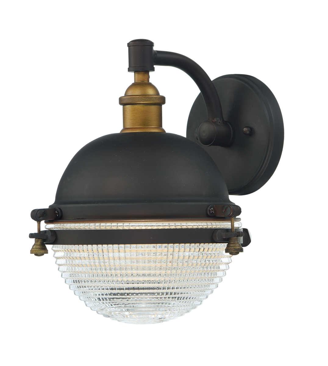 10182oiab Portside 1-light Outdoor Wall Sconce, Oil Rubbed Bronze & Antique Brass