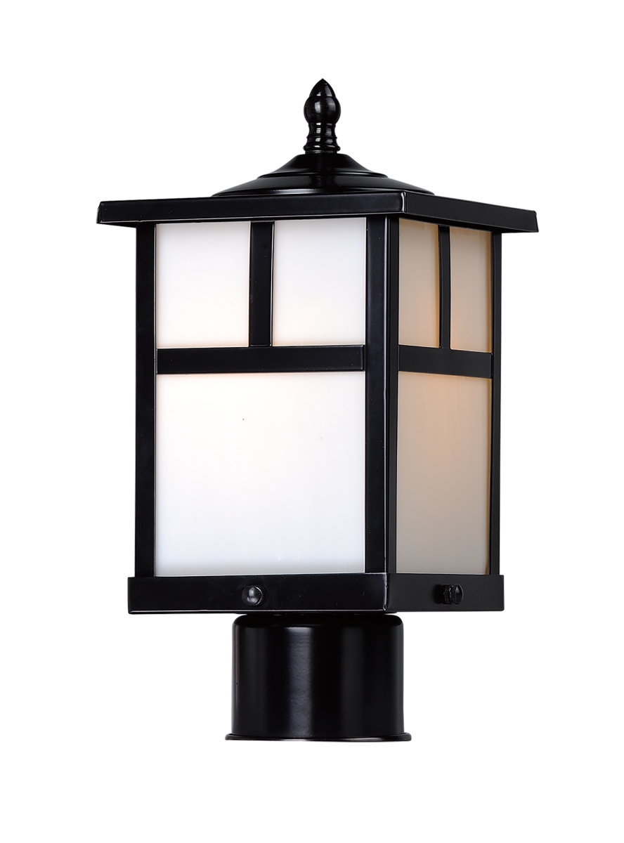 4055wtbk 12 In. Coldwater 1-light Outdoor Pole & Post Lantern, Black