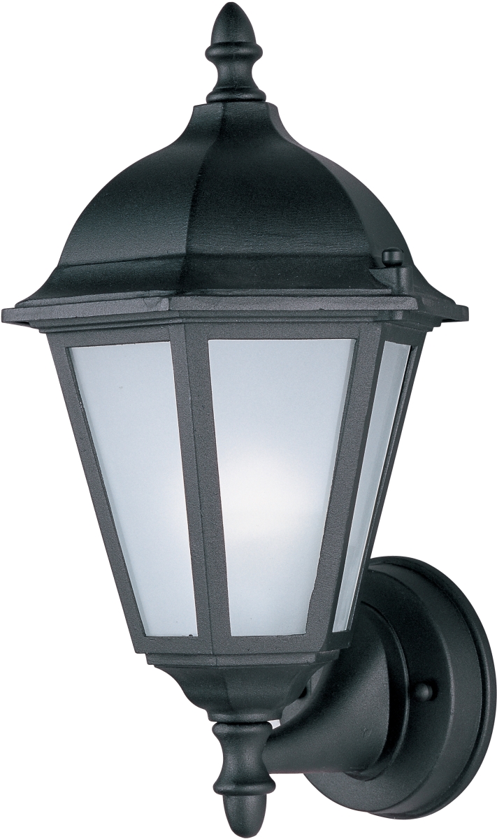 15 In. Westlake Led 1-light Outdoor With Lower Mount Wall Lantern, Black